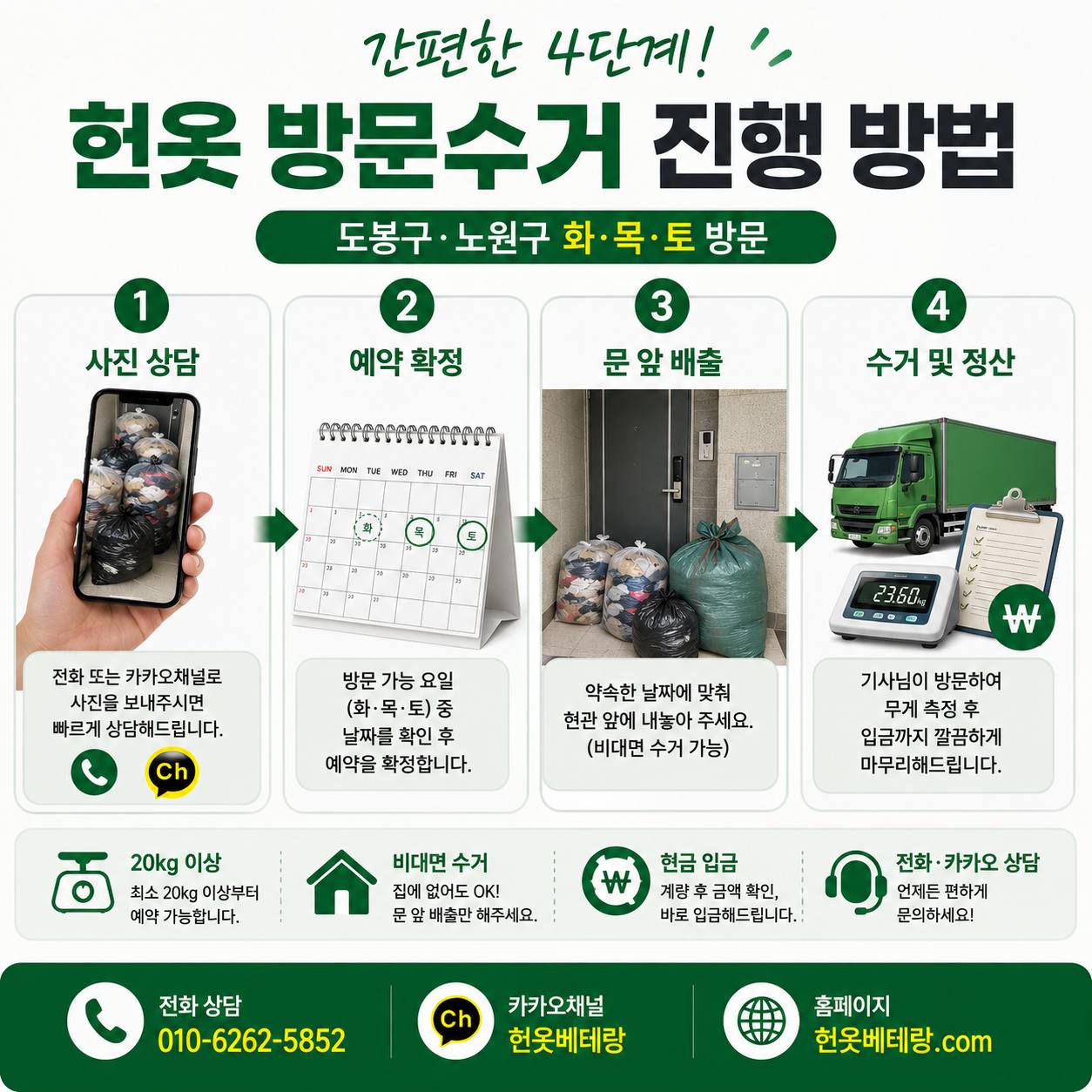도봉구 도봉구 노원구 헌옷수거, 집에서 정리한 옷 방문수거로 처리하세요 수거 현장 사진 2