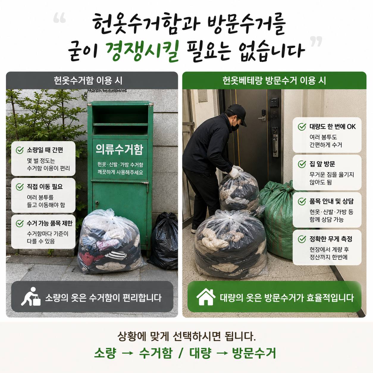 영등포구 영등포구 헌옷수거, 아파트부터 빌라 오피스텔까지 방문수거 정리법 수거 현장 사진 3
